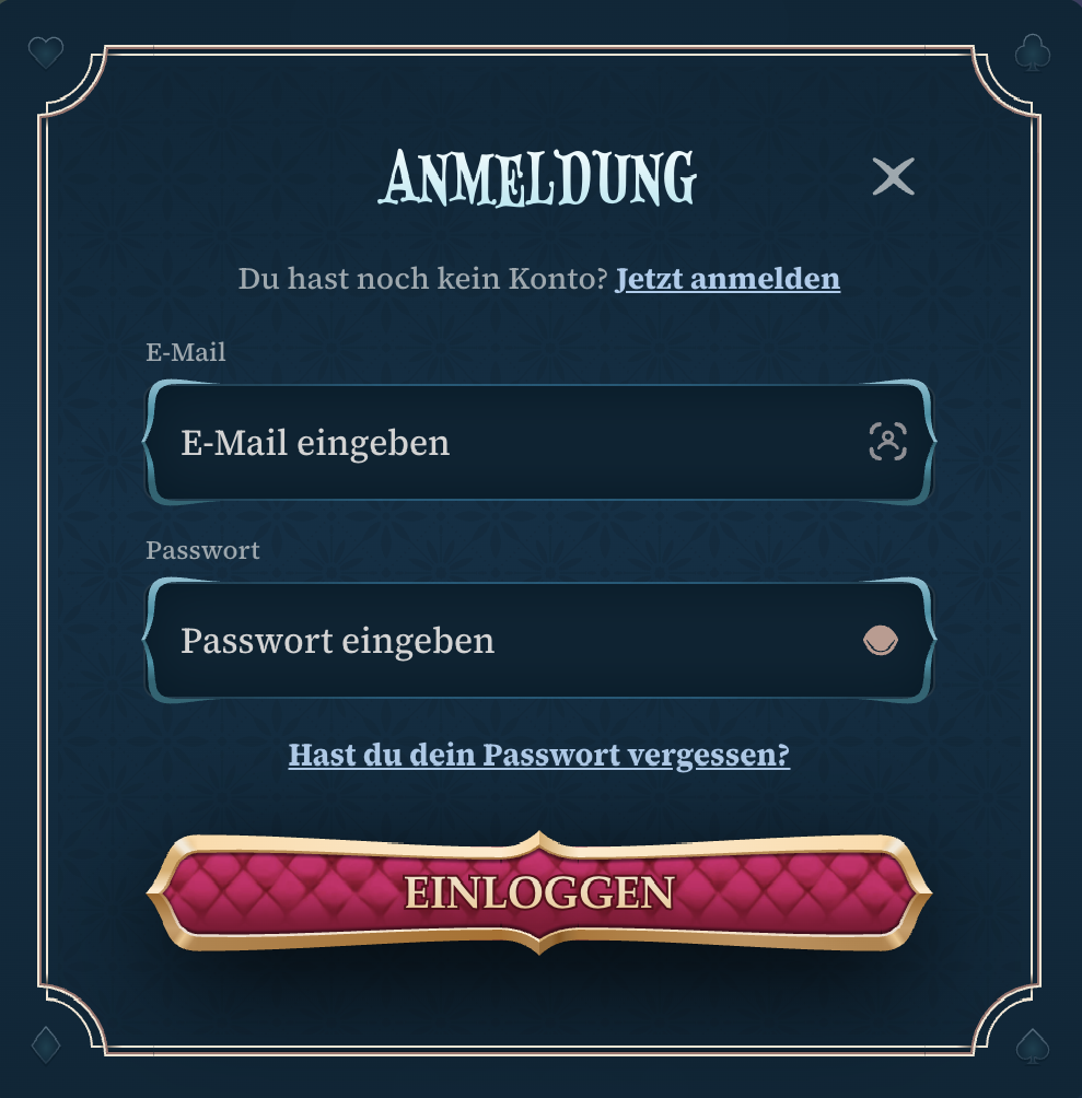 Betalice casino login Bereich für registrierte Nutzer